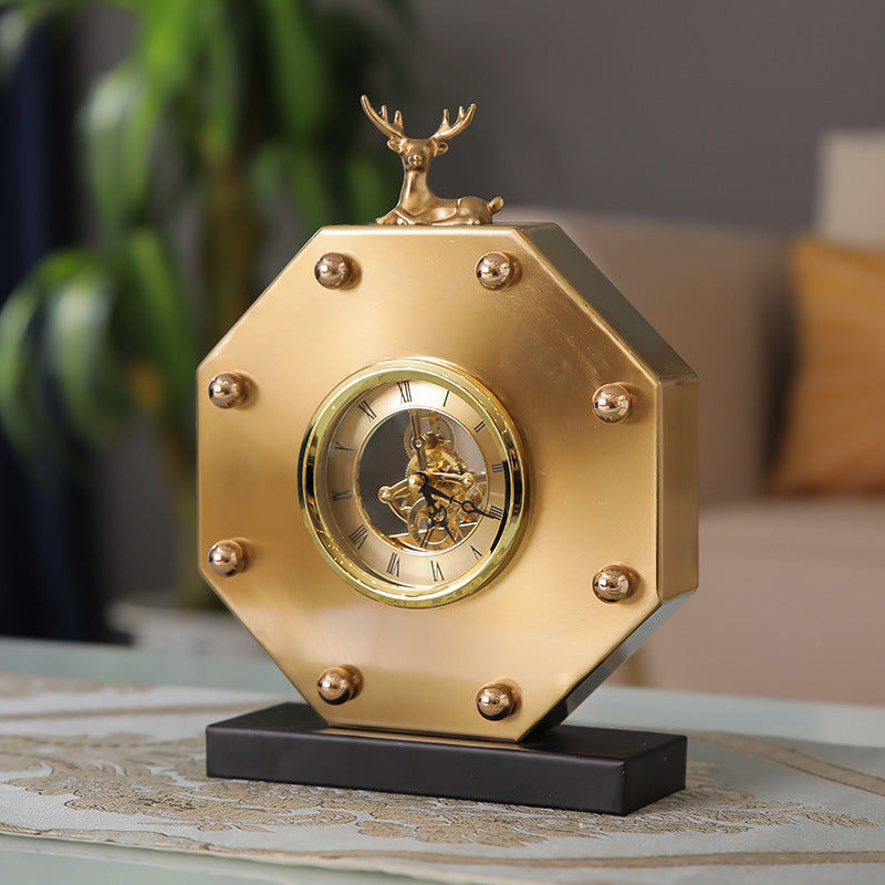 European-Style Clocks,Ornaments, Desk Clocks, Living Room Large, Old Desktop Retro Clocks, Clocks, American Silent Pendulum Clocks, Desk Clocks