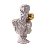 Modern Light Luxury Cut Female Character Art Sculpture Crafts Ornaments