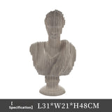 Modern Light Luxury Cut Female Character Art Sculpture Crafts Ornaments