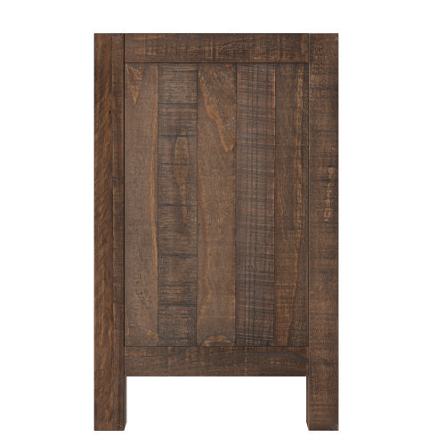 Rustic Farmhouse Style Three-Drawer Solid Pine Wood Nightstand With Cup Pulls And Integrated Charge Station