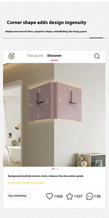Living Room Stickers Wall Clocks Creative Angle Clock