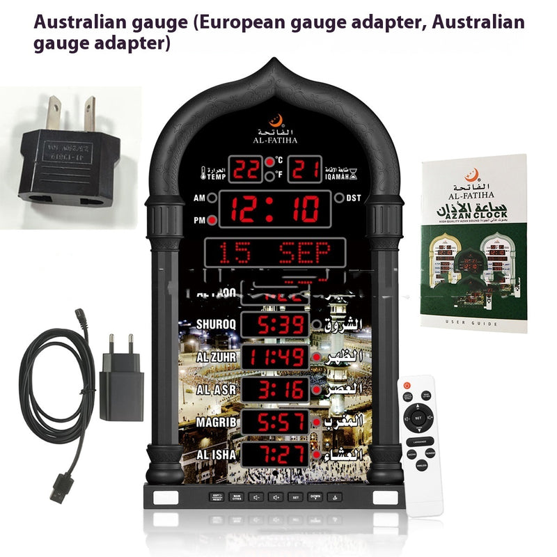 Alarm Clock Perpetual Calendar Gold Silver Black Wall Clocks